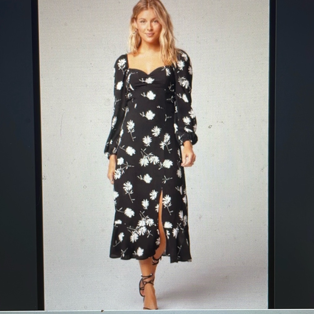 Bog collective midi floral dress with slit - new with tags